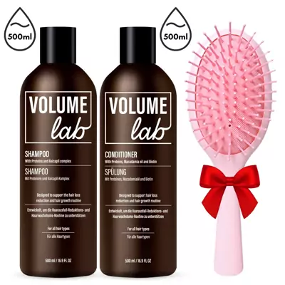 VOLUME LAB MAX-set: Shampoo (500 ml) en Conditioner (500 ml)+ CADEAU (haarborstel)!